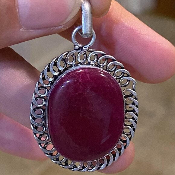 Stunning Natural Handmade Ruby Gemstone Pendant. - Picture 1 of 9